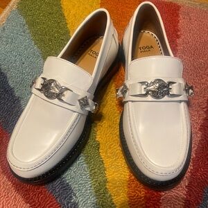 Toga Pulla white loafers flats